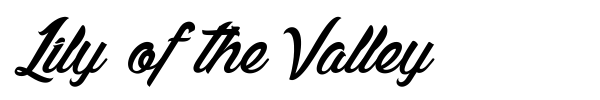 Lily of the Valley font preview